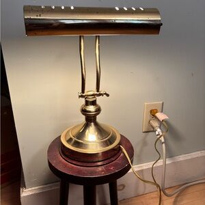 Portable Lamp - Brass Banker's Desk Lamp / Piano Light